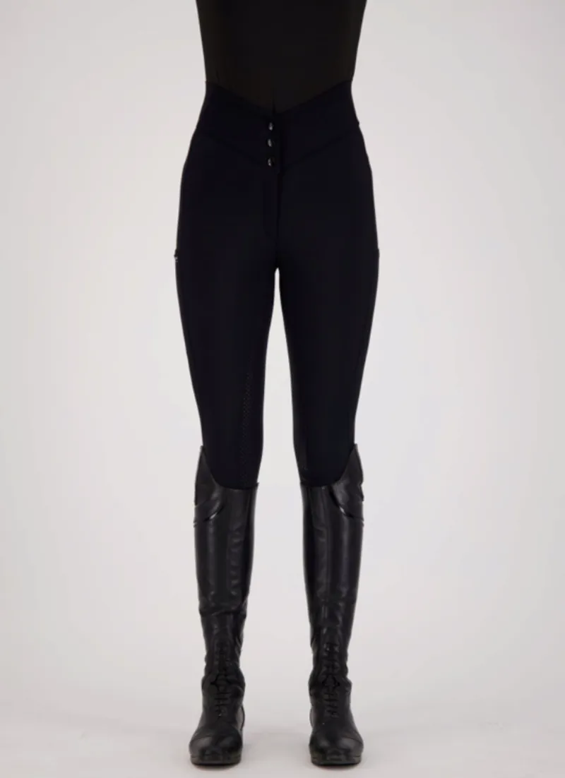 Eurostar Riding Breeches Queen Thermaline Full Grip- Black